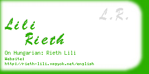 lili rieth business card